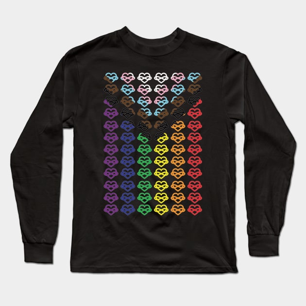 Polyamory Progress Pride Flag Long Sleeve T-Shirt by sexpositive.memes